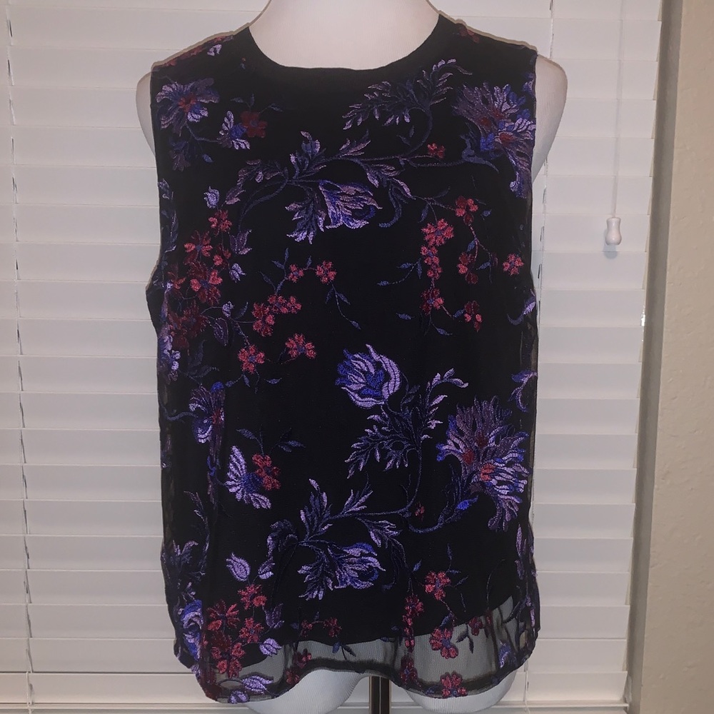 a new day Floral Embroidered Sleeveless Top